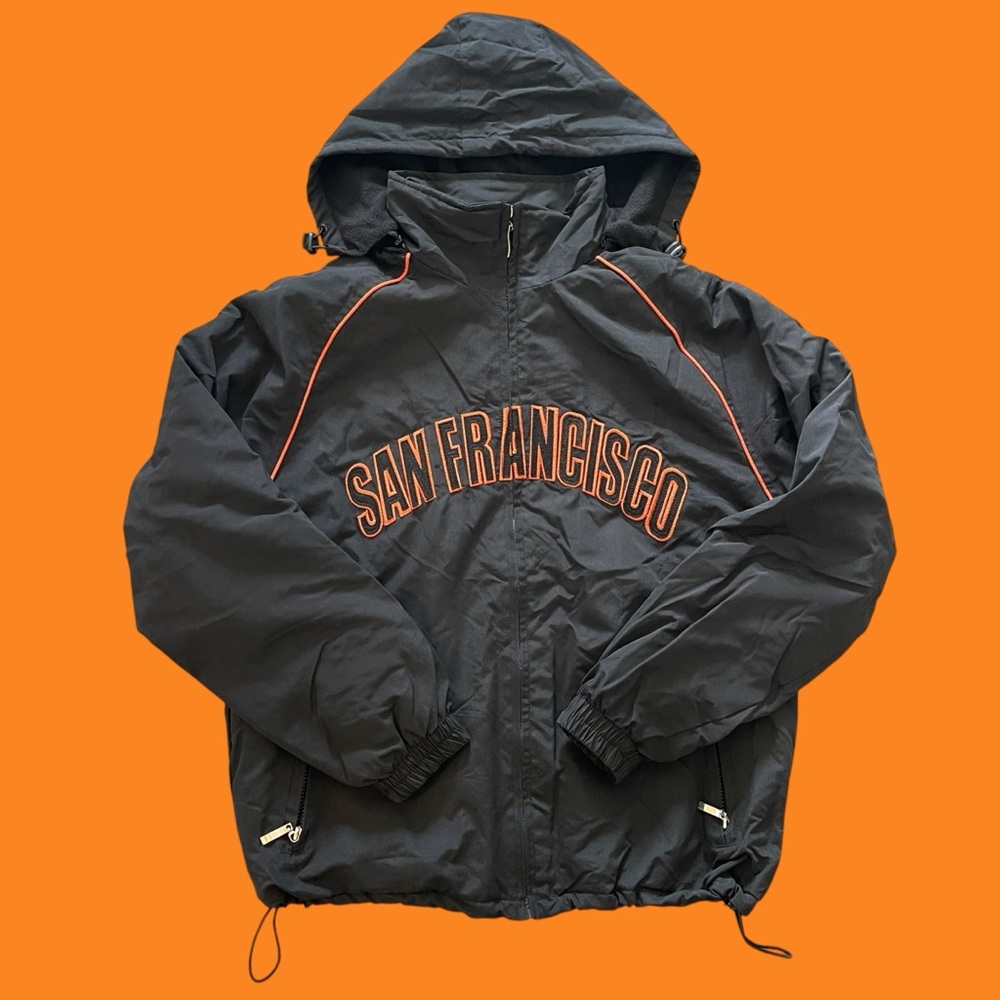 Vintage San Francisco Giants Black and Orange Jacket Men’s Medium